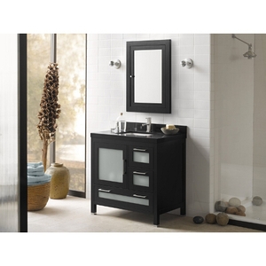 R0315361LB02/R3633371Q02/R3701 Athena 31" to 44" Bathroom Vanity - Black / Broad Black TechStone R0315361LB02/R3633371Q02/R3701 Athena 31" to 44" Bathroom Vanity - Black / Broad Black TechStone