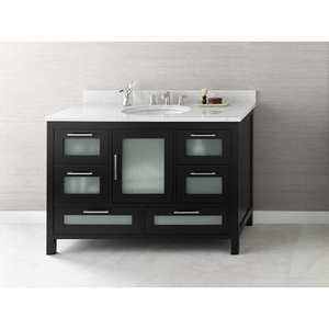 R0315481B02/R3011498CW/R310149 Athena 31" to 44" Bathroom Vanity - Black / Carrara White R0315481B02/R3011498CW/R310149 Athena 31" to 44" Bathroom Vanity - Black / Carrara White