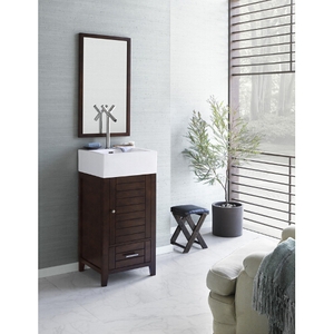 R0326183F07/R200271WH Elise Up to 24" Bathroom Vanity - Vintage Walnut / White R0326183F07/R200271WH Elise Up to 24" Bathroom Vanity - Vintage Walnut / White