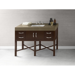 R035948H01/R3644498Q27/R200520 Haley Over 45" Bathroom Vanity - Dark Cherry / Grand Green TechStone R035948H01/R3644498Q27/R200520 Haley Over 45" Bathroom Vanity - Dark Cherry / Grand Green TechStone