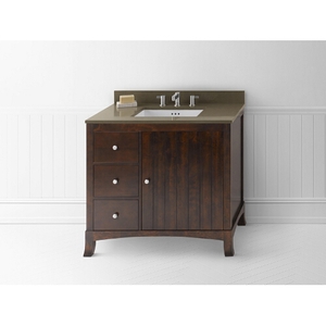 R0505364RF07 Hampton Vanity Base Bathroom Vanity - Vintage Walnut R0505364RF07 Hampton Vanity Base Bathroom Vanity - Vintage Walnut