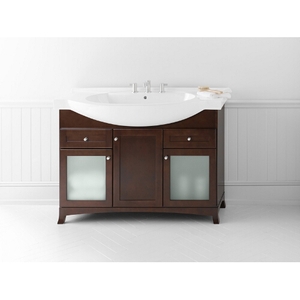 R05384771H01/R2181478WH Adara Over 45" Bathroom Vanity - Dark Cherry / White R05384771H01/R2181478WH Adara Over 45" Bathroom Vanity - Dark Cherry / White
