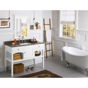 R056148F16/R3622498Q27/R370149 Langley Over 45" Bathroom Vanity - Cream / Grand Green TechStone R056148F16/R3622498Q27/R370149 Langley Over 45" Bathroom Vanity - Cream / Grand Green TechStone