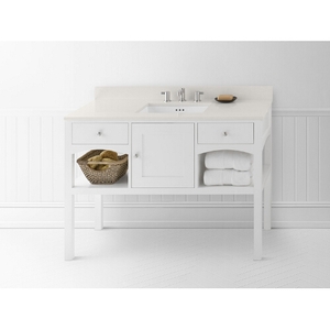 R056148F16/R3622498Q28/R370149 Langley Over 45" Bathroom Vanity - Cream / Wide White TechStone R056148F16/R3622498Q28/R370149 Langley Over 45" Bathroom Vanity - Cream / Wide White TechStone