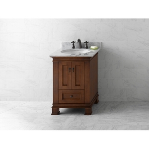R067324F11/R3011258CW/R310125C Venice 25" to 30" Bathroom Vanity - Colonial Cherry / Carrara White R067324F11/R3011258CW/R310125C Venice 25" to 30" Bathroom Vanity - Colonial Cherry / Carrara White