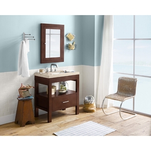 R500030H01/R015631H01/R3066328 Rowena 31" to 44" Bathroom Vanity - Dark Cherry / Cream Beige R500030H01/R015631H01/R3066328 Rowena 31" to 44" Bathroom Vanity - Dark Cherry / Cream Beige