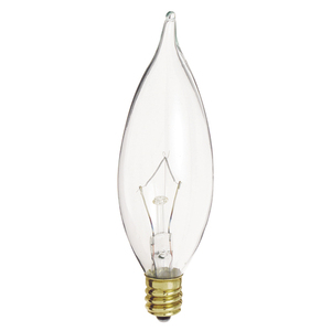 SA3675 Cand Turn Tip Incandescent Light Bulb - Clear SA3675 Cand Turn Tip Incandescent Light Bulb - Clear