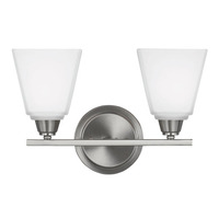 Bathroom Lighting (2 Bulbs) 14-2/3" Width Bathroom Lighting (2 Bulbs) 14-2/3" Width