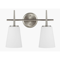 Bathroom Lighting (2 Bulbs) 15-1/2" Width Bathroom Lighting (2 Bulbs) 15-1/2" Width