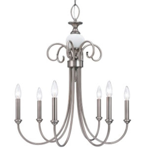 S31107965 Montclaire Mid Sized Chandelier Chandelier - Brushed Nickel S31107965 Montclaire Mid Sized Chandelier Chandelier - Brushed Nickel