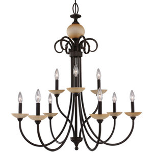 S3110872 Montclaire Large Foyer Chandelier Chandelier - Olde Iron S3110872 Montclaire Large Foyer Chandelier Chandelier - Olde Iron