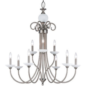 S31108965 Montclaire Large Foyer Chandelier Chandelier - Brushed Nickel S31108965 Montclaire Large Foyer Chandelier Chandelier - Brushed Nickel