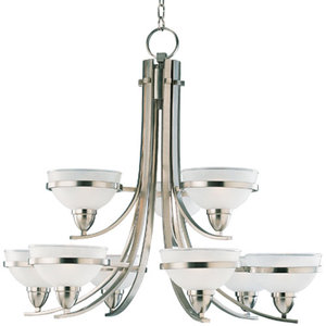 S31116962 Eternity Large Foyer Chandelier Chandelier - Brushed Nickel S31116962 Eternity Large Foyer Chandelier Chandelier - Brushed Nickel