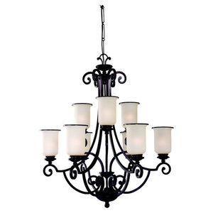 S31147BLE814 Acadia Large Foyer Chandelier Chandelier - Misted Bronze S31147BLE814 Acadia Large Foyer Chandelier Chandelier - Misted Bronze