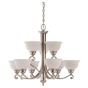 S31192962 Serenity Large Foyer Chandelier Chandelier - Brushed Nickel S31192962 Serenity Large Foyer Chandelier Chandelier - Brushed Nickel