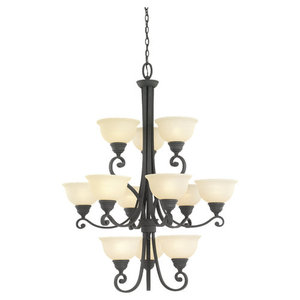 S3119307 Serenity Large Foyer Chandelier Chandelier - Weathered Iron S3119307 Serenity Large Foyer Chandelier Chandelier - Weathered Iron