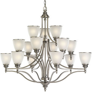 S31352965 Laurel Leaf Large Foyer Chandelier Chandelier - Antique Nickel S31352965 Laurel Leaf Large Foyer Chandelier Chandelier - Antique Nickel