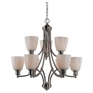 S31477962 Century Large Foyer Chandelier Chandelier - Brushed Nickel S31477962 Century Large Foyer Chandelier Chandelier - Brushed Nickel