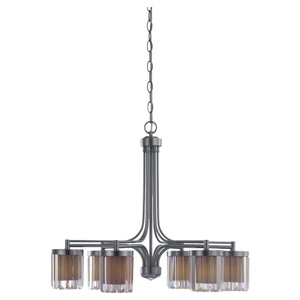 S31692863 Nuit Noir Crystal Mid Sized Chandelier Chandelier - Brushed Chrome S31692863 Nuit Noir Crystal Mid Sized Chandelier Chandelier - Brushed Chrome