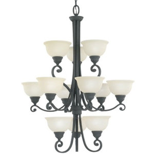 S39260BLE07 Serenity Large Foyer Chandelier Chandelier - Weathered Iron S39260BLE07 Serenity Large Foyer Chandelier Chandelier - Weathered Iron