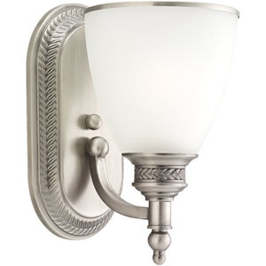 S41350965 Laurel Leaf 1 Bulb Wall Sconce - Antique Nickel S41350965 Laurel Leaf 1 Bulb Wall Sconce - Antique Nickel