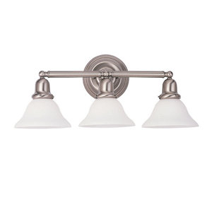 S44062962 Sussex 3 Bulb Bathroom Lighting - Brushed Nickel S44062962 Sussex 3 Bulb Bathroom Lighting - Brushed Nickel