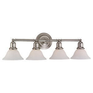 S44063962 Sussex 4 or More Bulb Bathroom Lighting - Brushed Nickel S44063962 Sussex 4 or More Bulb Bathroom Lighting - Brushed Nickel