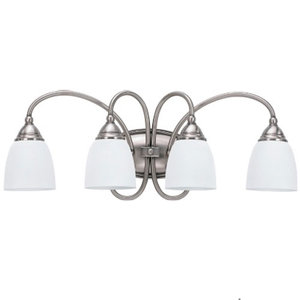S44107965 Montclaire 4 or More Bulb Bathroom Lighting - Brushed Nickel S44107965 Montclaire 4 or More Bulb Bathroom Lighting - Brushed Nickel