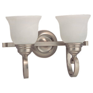 S44190962 Serenity 2 Bulb Bathroom Lighting - Brushed Nickel S44190962 Serenity 2 Bulb Bathroom Lighting - Brushed Nickel