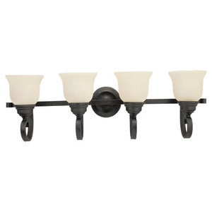 S4419207 Serenity 4 or More Bulb Bathroom Lighting - Weathered Iron S4419207 Serenity 4 or More Bulb Bathroom Lighting - Weathered Iron