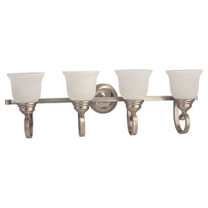 S44192962 Serenity 4 or More Bulb Bathroom Lighting - Brushed Nickel S44192962 Serenity 4 or More Bulb Bathroom Lighting - Brushed Nickel
