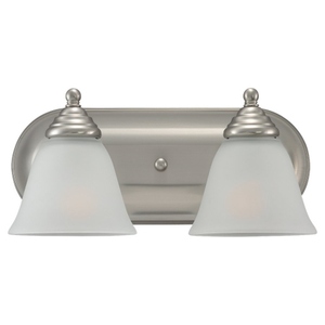 S44576962 Albany 2 Bulb Bathroom Lighting - Brushed Nickel S44576962 Albany 2 Bulb Bathroom Lighting - Brushed Nickel
