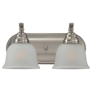 S44626962 Wheaton 2 Bulb Bathroom Lighting - Brushed Nickel S44626962 Wheaton 2 Bulb Bathroom Lighting - Brushed Nickel