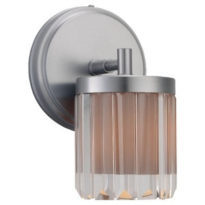 S44690863 Nuit Noir Crystal 1 Bulb Wall Sconce - Brushed Chrome S44690863 Nuit Noir Crystal 1 Bulb Wall Sconce - Brushed Chrome