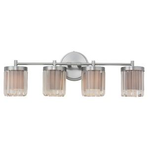 S44693863 Nuit Noir Crystal 4 or More Bulb Bathroom Lighting - Brushed Chrome S44693863 Nuit Noir Crystal 4 or More Bulb Bathroom Lighting - Brushed Chrome