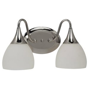 S44972841 Solana 2 Bulb Bathroom Lighting - Polished Nickel S44972841 Solana 2 Bulb Bathroom Lighting - Polished Nickel