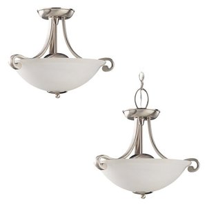 S59159BLE962 Serenity Semi Flush Mount Ceiling Light - Brushed Nickel S59159BLE962 Serenity Semi Flush Mount Ceiling Light - Brushed Nickel