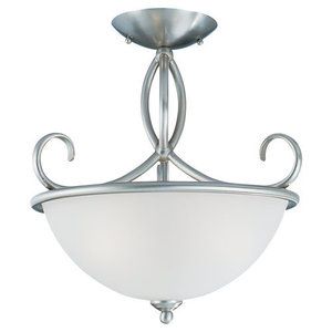 S75075962 Pemberton Semi Flush Mount Ceiling Light - Brushed Nickel S75075962 Pemberton Semi Flush Mount Ceiling Light - Brushed Nickel