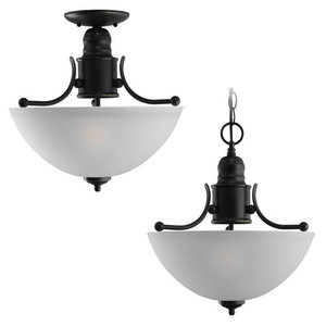 S77225782 Evansville Semi Flush Mount Ceiling Light - Heirloom Bronze S77225782 Evansville Semi Flush Mount Ceiling Light - Heirloom Bronze