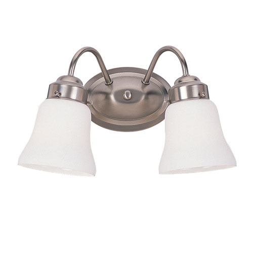 S44019962 Sussex 2 Bulb Bathroom Lighting - Brushed Nickel S44019962 Sussex 2 Bulb Bathroom Lighting - Brushed Nickel