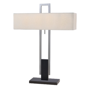 S350555F Berlin Table Lamp - Satin Nickel w/ Black S350555F Berlin Table Lamp - Satin Nickel w/ Black