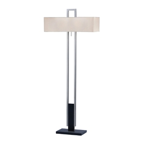 S350655F Berlin Floor Lamp - Satin Nickel w/ Black S350655F Berlin Floor Lamp - Satin Nickel w/ Black