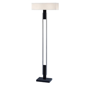 S350755F Berlin Torchiere Lamp - Satin Nickel w/ Black S350755F Berlin Torchiere Lamp - Satin Nickel w/ Black