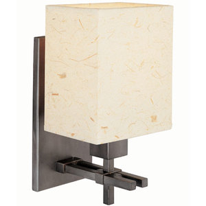 S407028 Nikko 1 Bulb Wall Sconce - Blackened Steel S407028 Nikko 1 Bulb Wall Sconce - Blackened Steel