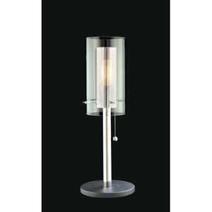 S439257 Zylinder Table Lamp - Polished Chrome w/ Satin Black S439257 Zylinder Table Lamp - Polished Chrome w/ Satin Black