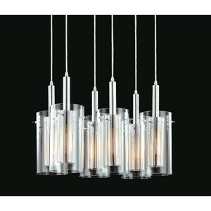S439857 Zylinder Multi Light Pendant Light - Polished Chrome w/ Satin Black S439857 Zylinder Multi Light Pendant Light - Polished Chrome w/ Satin Black