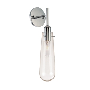 S484101C Teardrop 1 Bulb Wall Sconce - Polished Chrome / Clear S484101C Teardrop 1 Bulb Wall Sconce - Polished Chrome / Clear