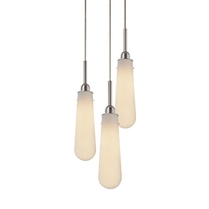 S484301W Teardrop Multi Light Pendant Light - Polished Chrome / White Opal S484301W Teardrop Multi Light Pendant Light - Polished Chrome / White Opal