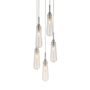 S484501C Teardrop Multi Light Pendant Light - Polished Chrome / Clear S484501C Teardrop Multi Light Pendant Light - Polished Chrome / Clear