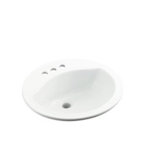 S4419040 Modesto Self Rimming Bathroom Sink - White S4419040 Modesto Self Rimming Bathroom Sink - White